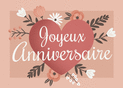 Joyeux anniversaire avec un c&oelig;ur fleuri